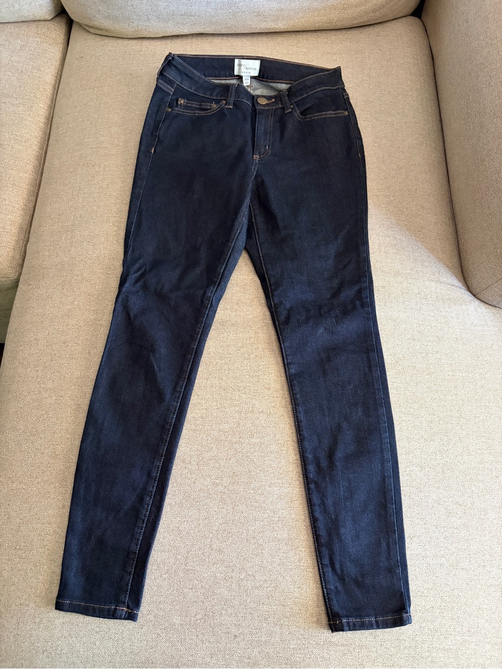 Daily Ritual Dark Indigo Skinny Jeans